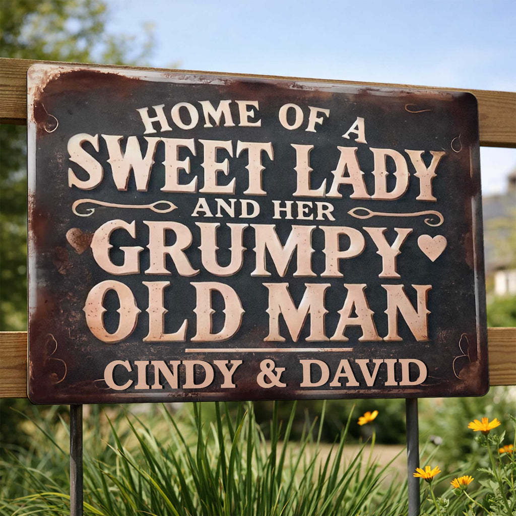 Personalized Metal Sign Home Decor Custom Name Gift for Couples Metal Sign GradoCreations
