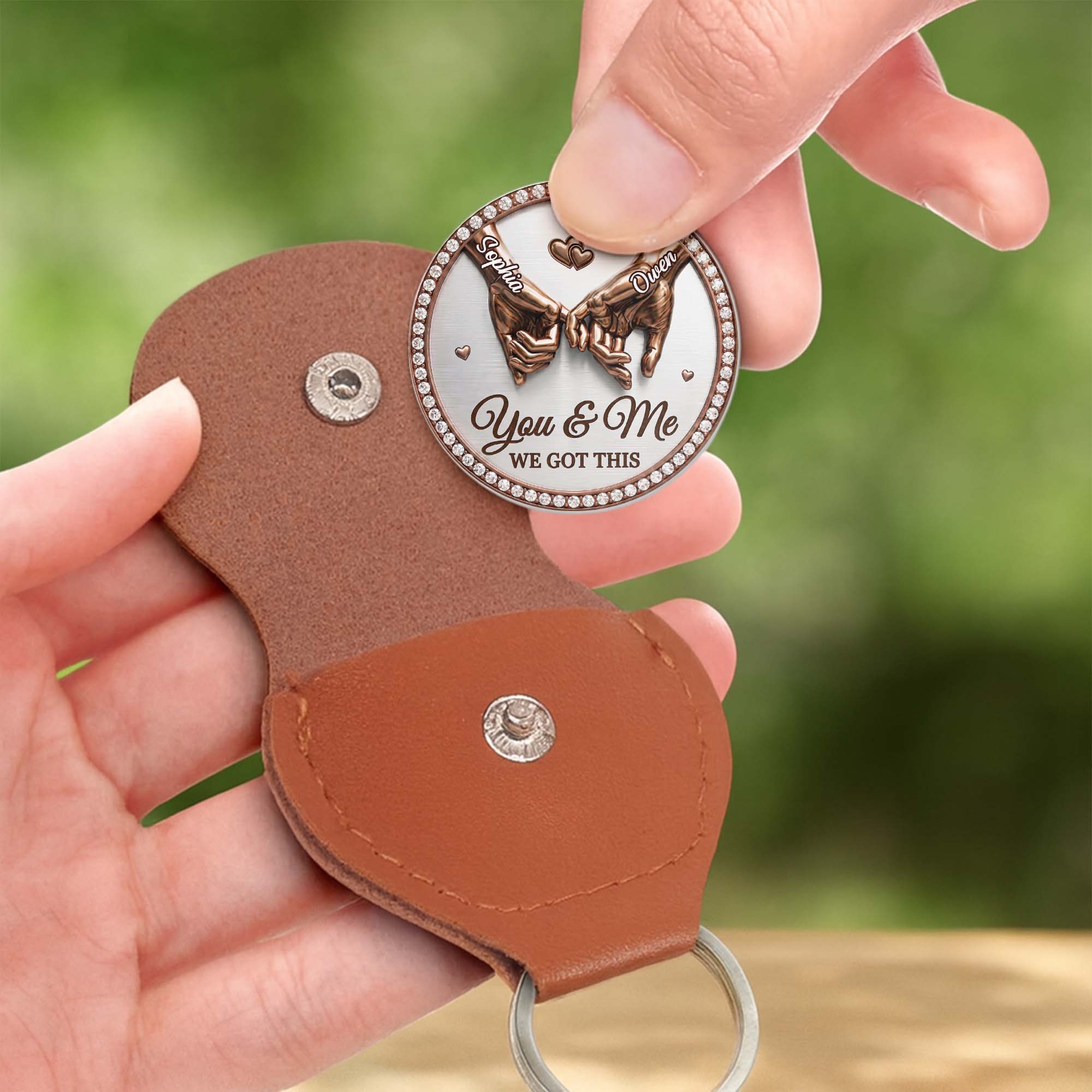 Personalized Pocket Hug Custom Couple Gift for Anniversary Pocket Hug GradoCreations