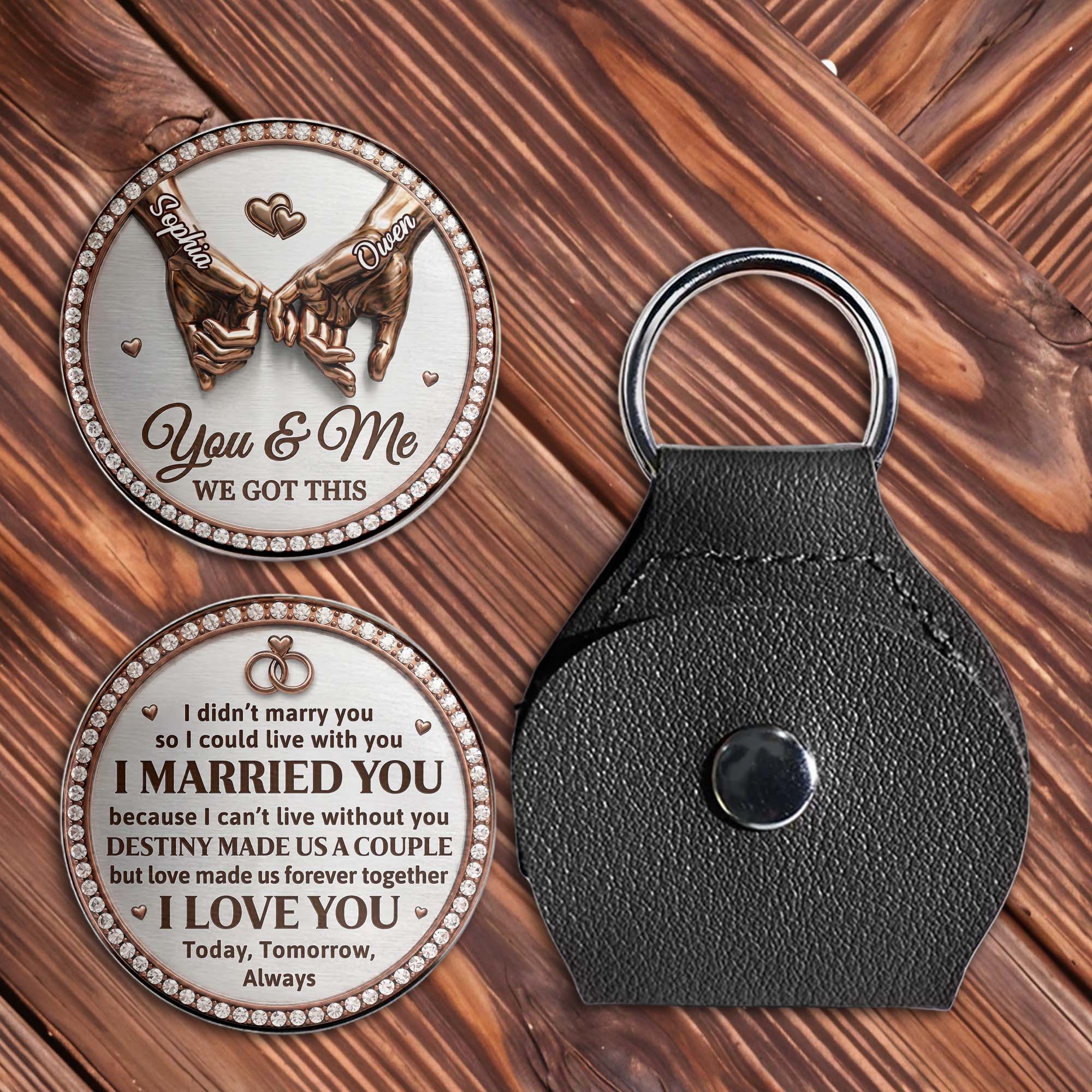Personalized Pocket Hug Custom Couple Gift for Anniversary Pocket Hug GradoCreations