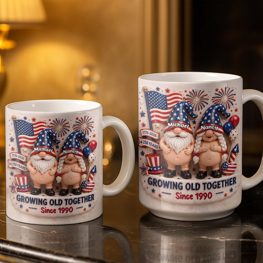 Personalized Custom Coffee Mug Growing Old Together Gift for Couples Edge-to-edge Mug GradoCreations