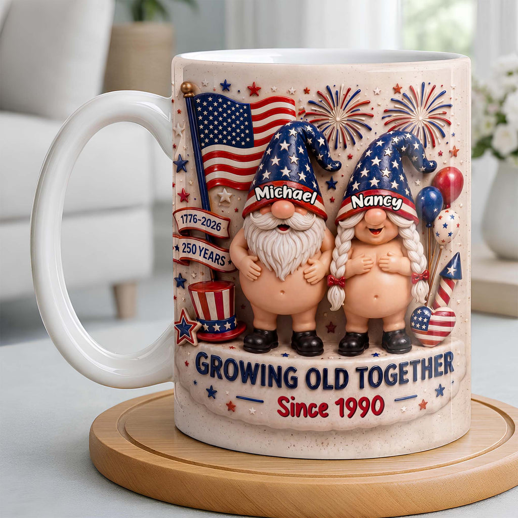 Personalized Custom Coffee Mug Growing Old Together Gift for Couples Edge-to-edge Mug GradoCreations