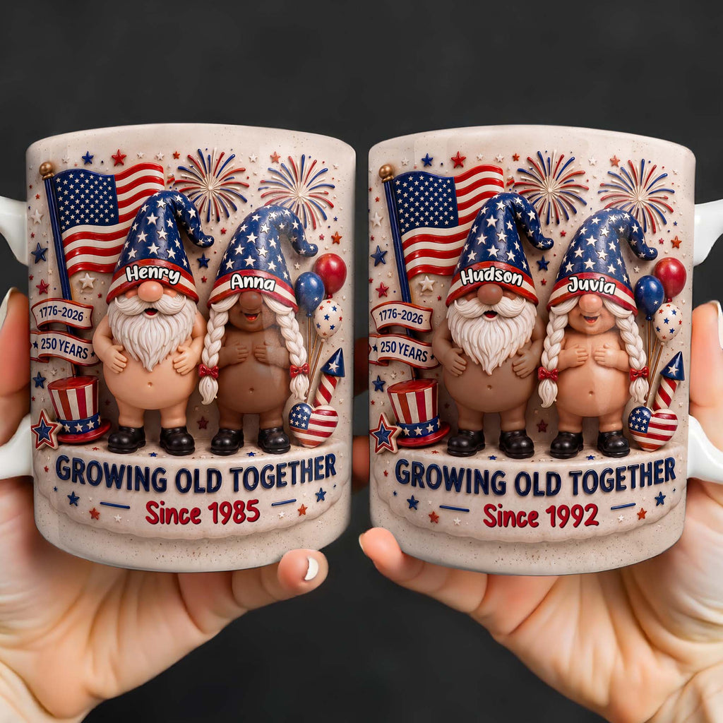 Personalized Custom Coffee Mug Growing Old Together Gift for Couples Edge-to-edge Mug GradoCreations