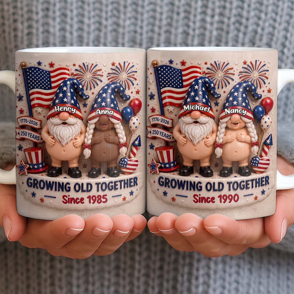 Personalized Custom Coffee Mug Growing Old Together Gift for Couples Edge-to-edge Mug GradoCreations