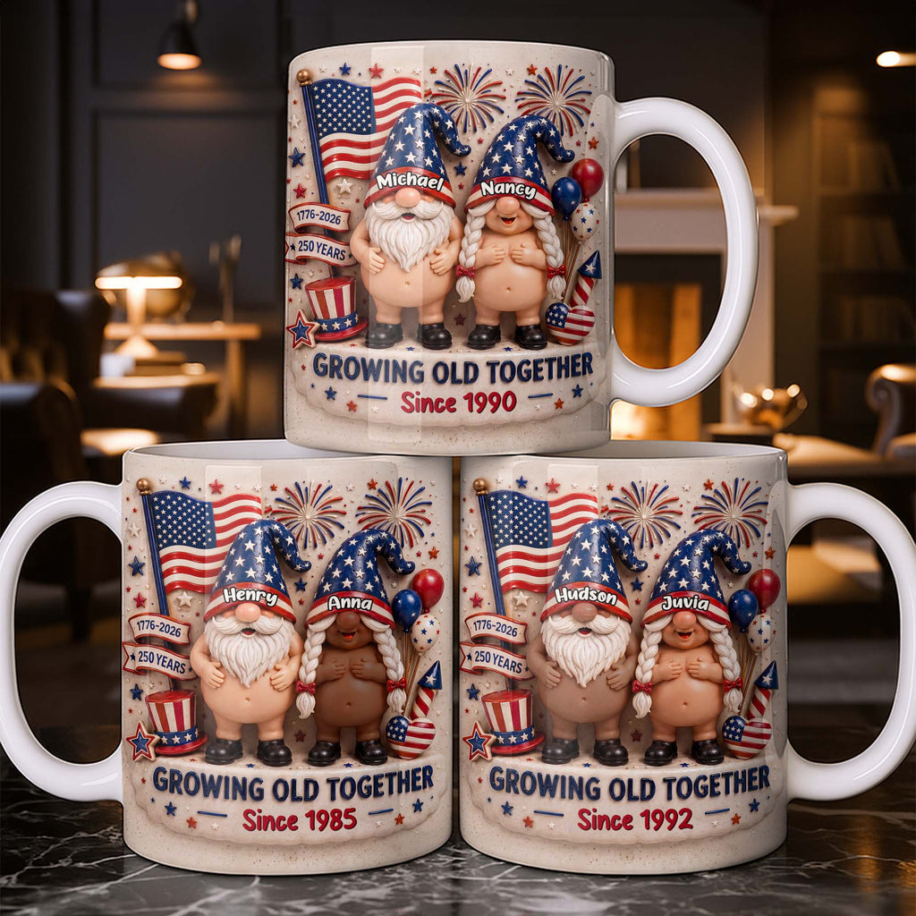 Personalized Custom Coffee Mug Growing Old Together Gift for Couples Edge-to-edge Mug GradoCreations
