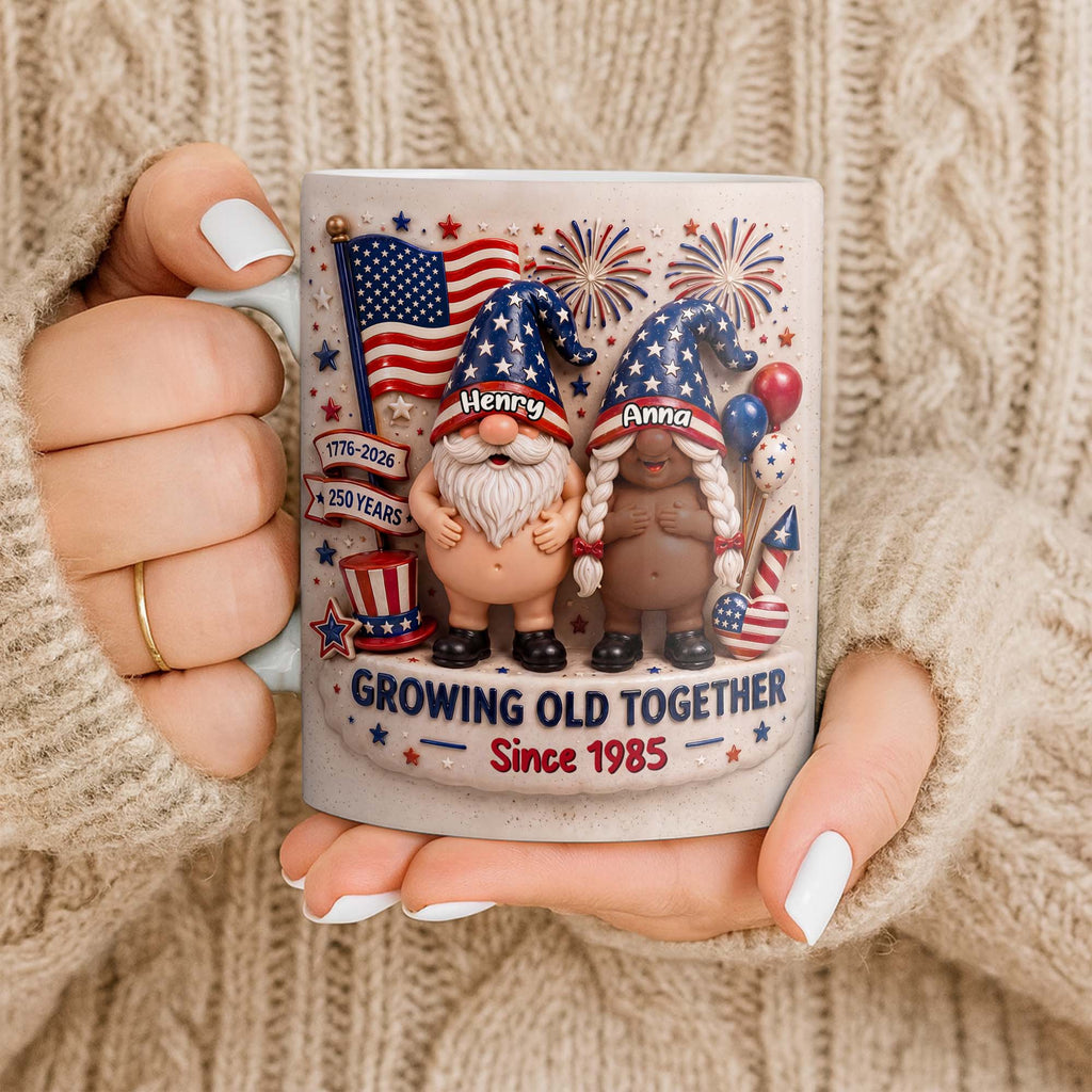 Personalized Custom Coffee Mug Growing Old Together Gift for Couples Edge-to-edge Mug GradoCreations