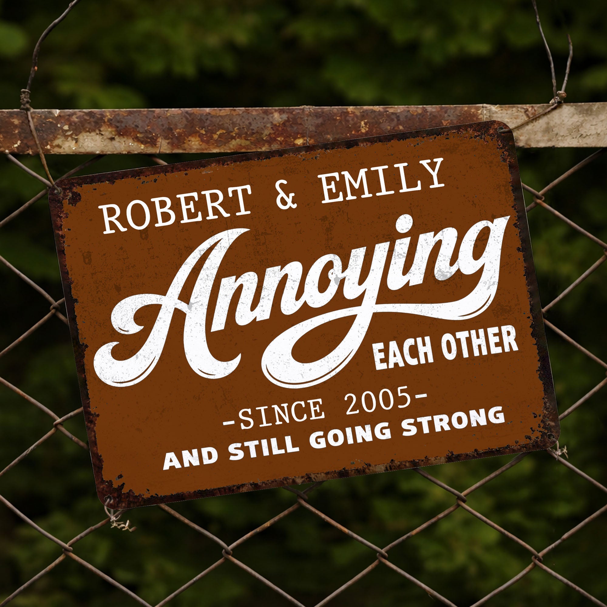 Personalized Metal Sign Custom Couple Gift Anniversary Home Decor Metal Sign GradoCreations