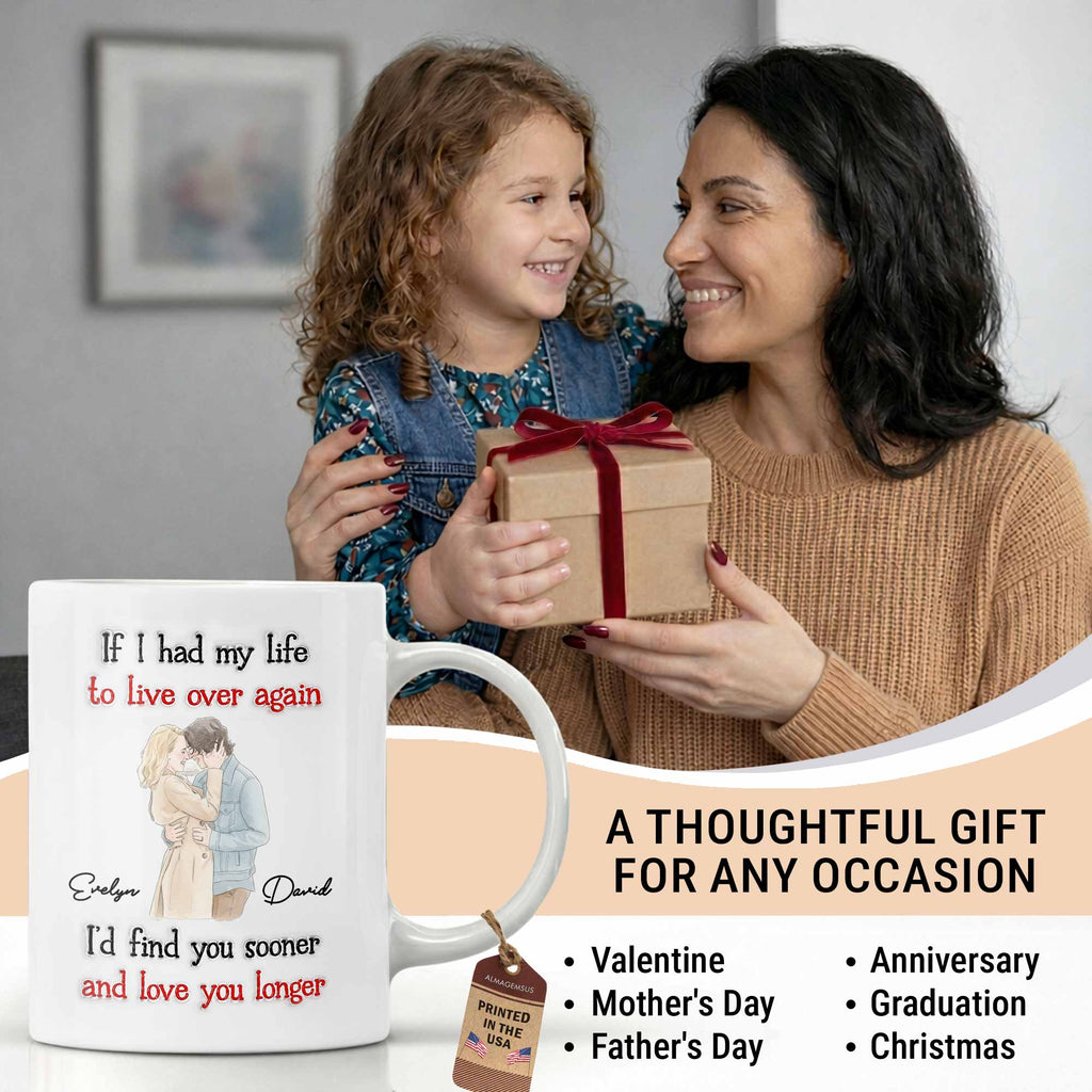 Personalized Custom Coffee Mug for Couples - Anniversary Gift Edge-to-edge Mug GradoCreations