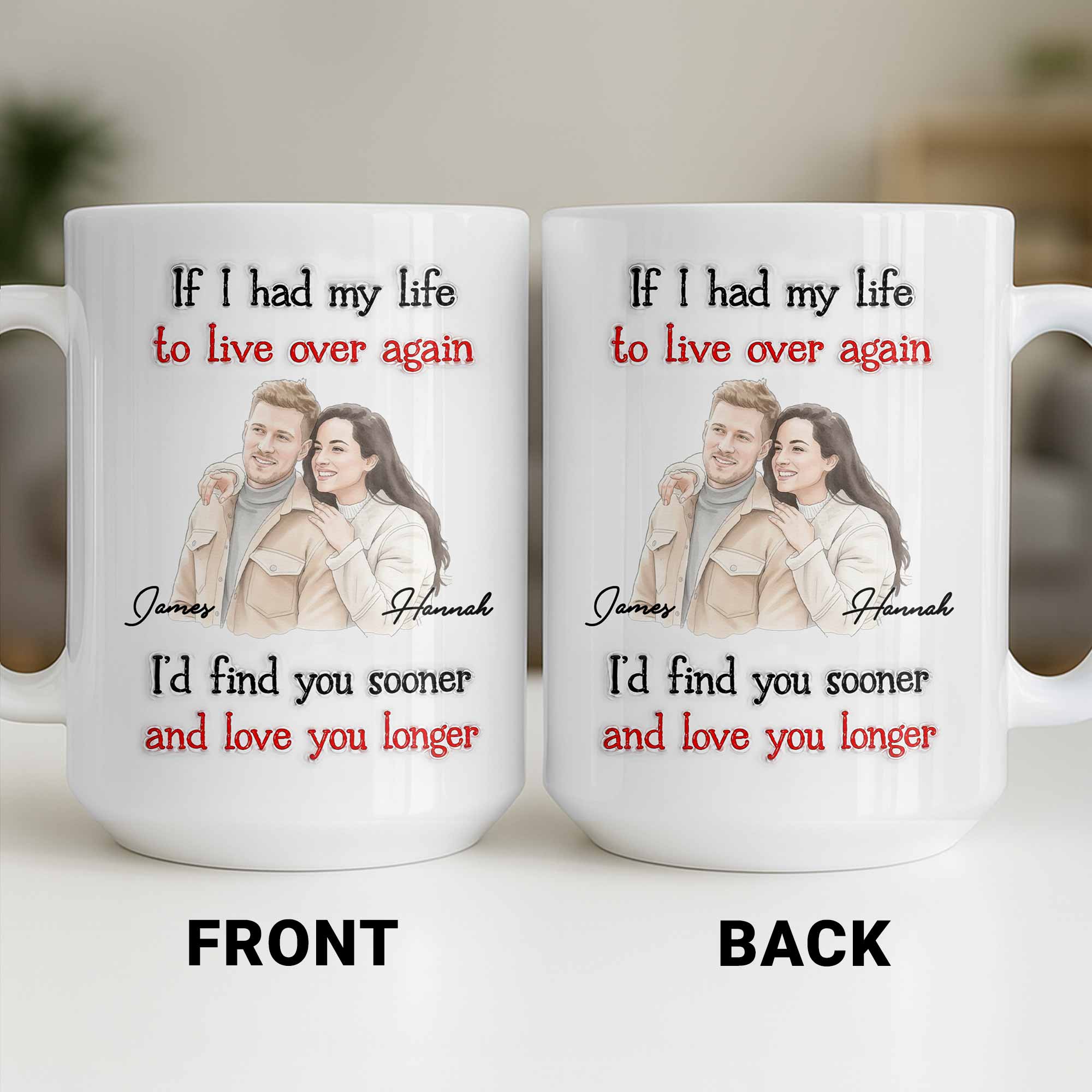 Personalized Custom Coffee Mug for Couples - Anniversary Gift Edge-to-edge Mug GradoCreations