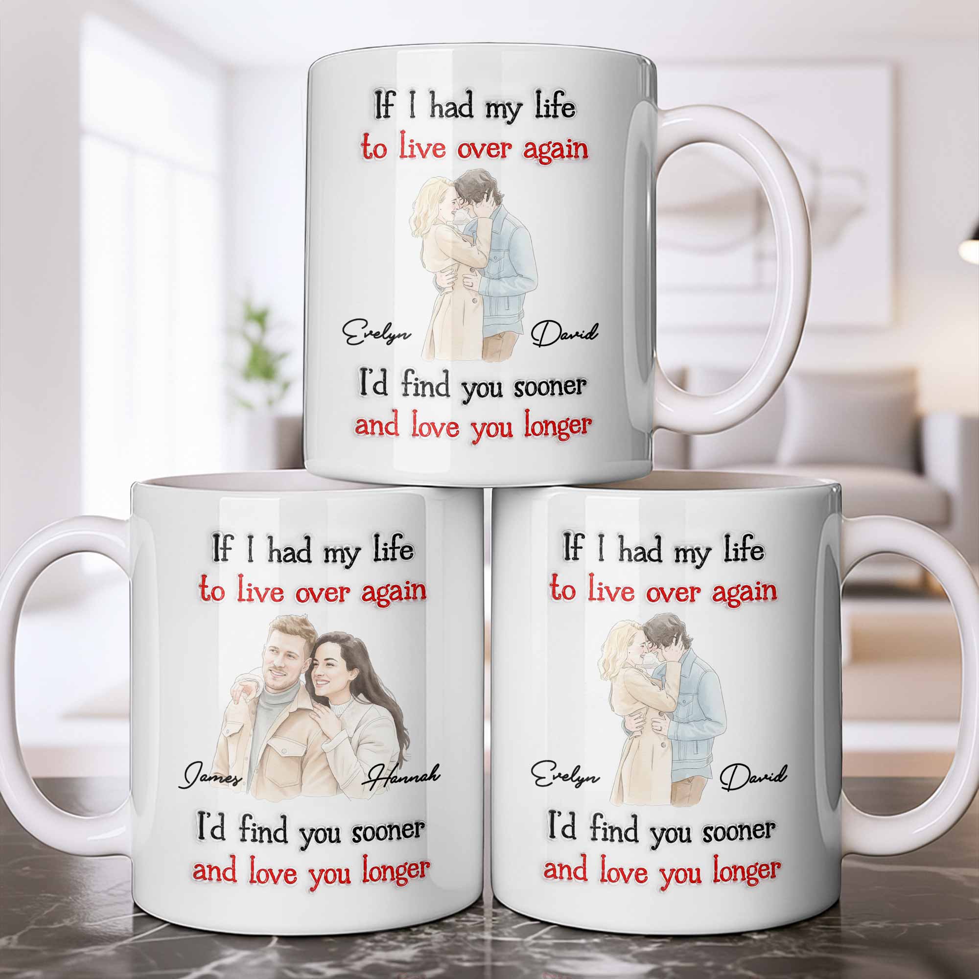 Personalized Custom Coffee Mug for Couples - Anniversary Gift Edge-to-edge Mug GradoCreations