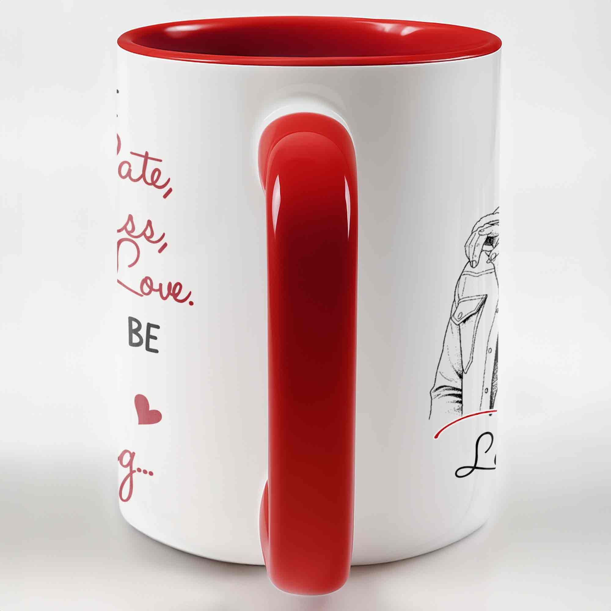 Personalized Couple Sketch Accent Mug Custom Love Story Gift Accent Mug GradoCreations