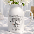 Personalized Ceramic Flower Vase Custom Date for Anniversary Gift Flower Vase GradoCreations
