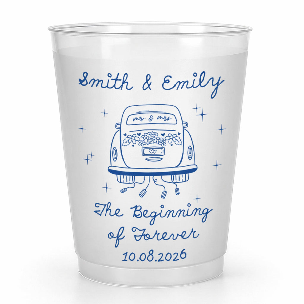 Personalized Frosted Cups Custom Design for Couples Gift Frosted Cups GradoCreations