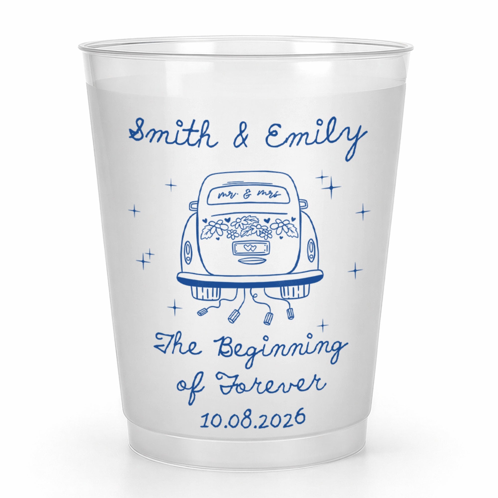Personalized Frosted Cups Custom Design for Couples Gift Frosted Cups GradoCreations