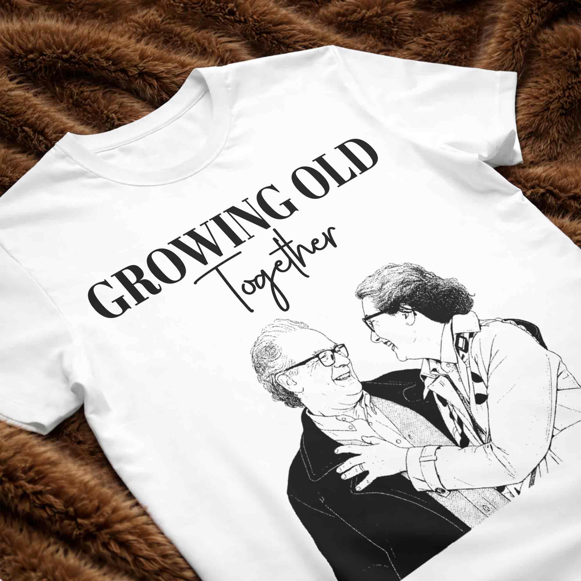 Personalized Custom Sketch Couple Photo T-shirt Hoodie Gift Shirt GradoCreations