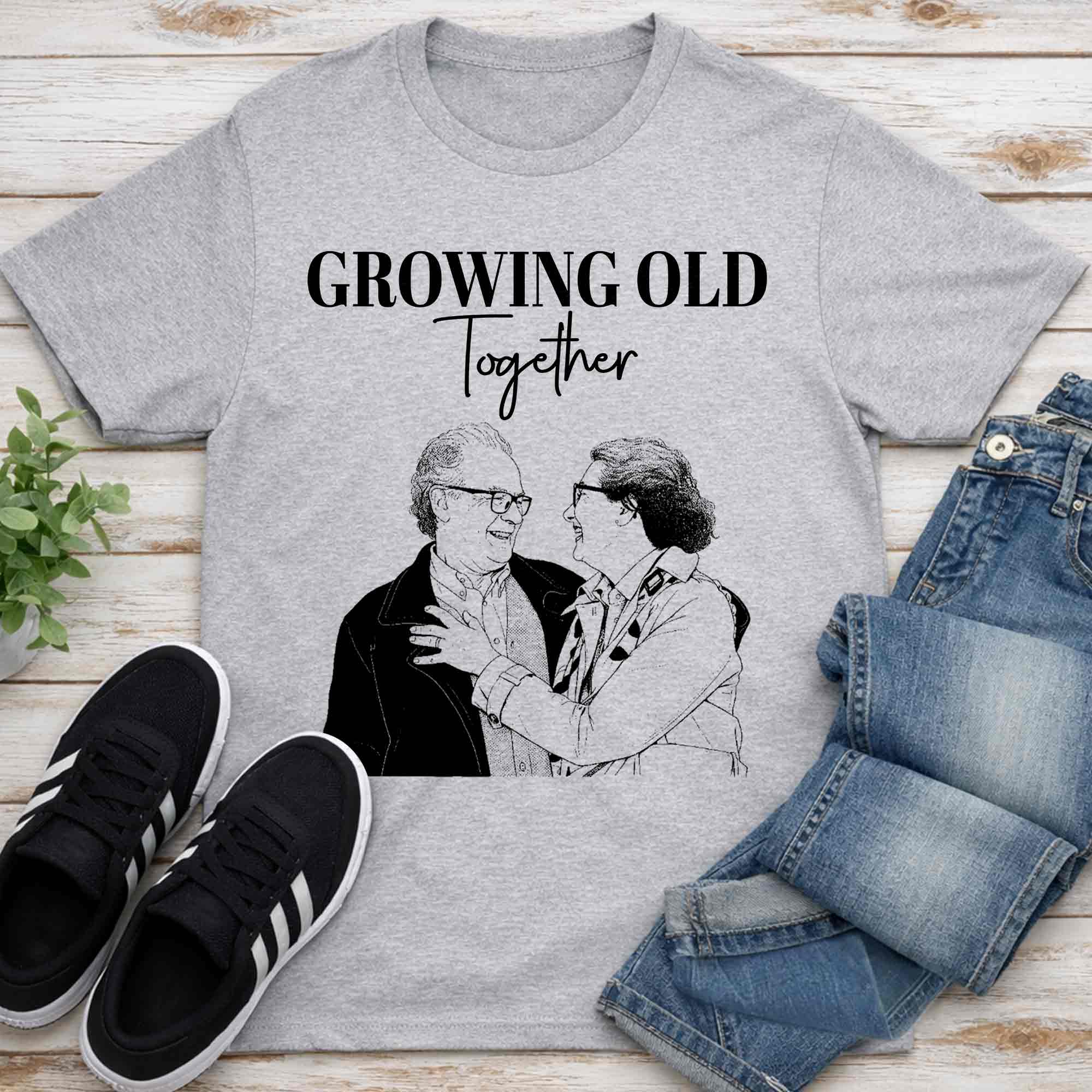 Personalized Custom Sketch Couple Photo T-shirt Hoodie Gift Shirt GradoCreations