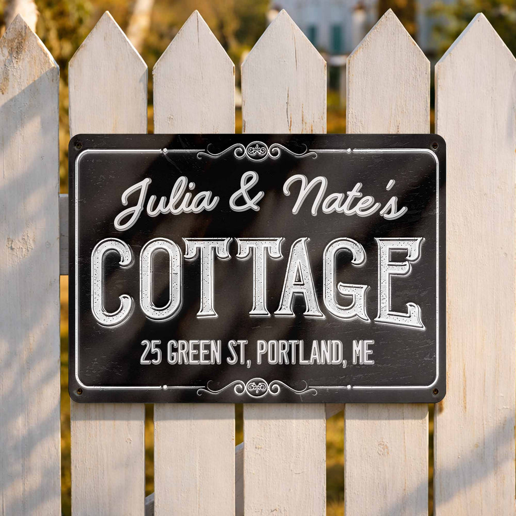 Personalized Floral Filigree Metal Address Sign for Home Metal Sign GradoCreations