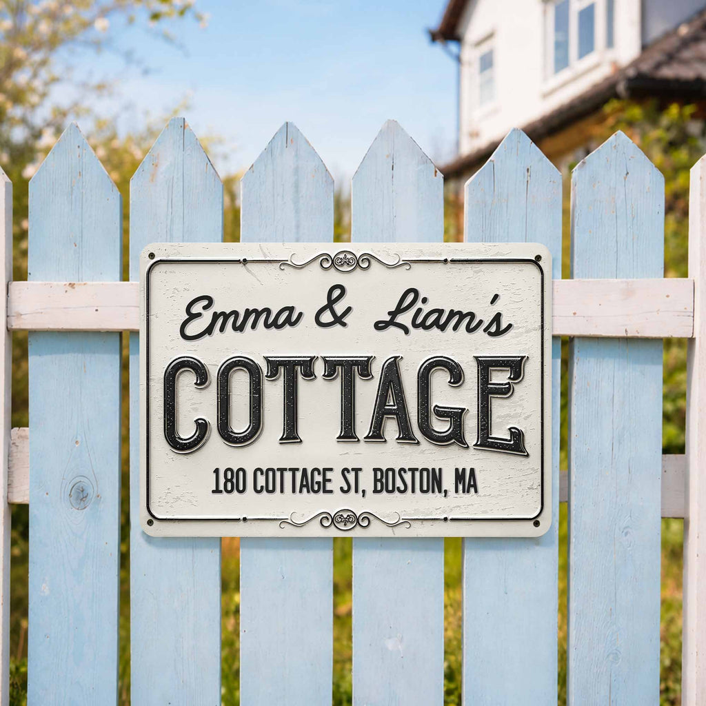 Personalized Floral Filigree Metal Address Sign for Home Metal Sign GradoCreations