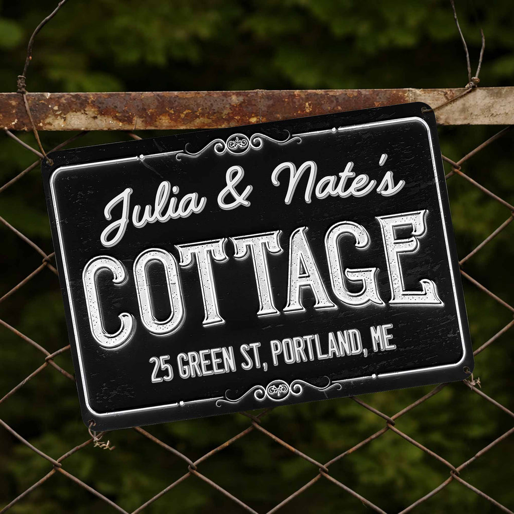Personalized Floral Filigree Metal Address Sign for Home Metal Sign GradoCreations