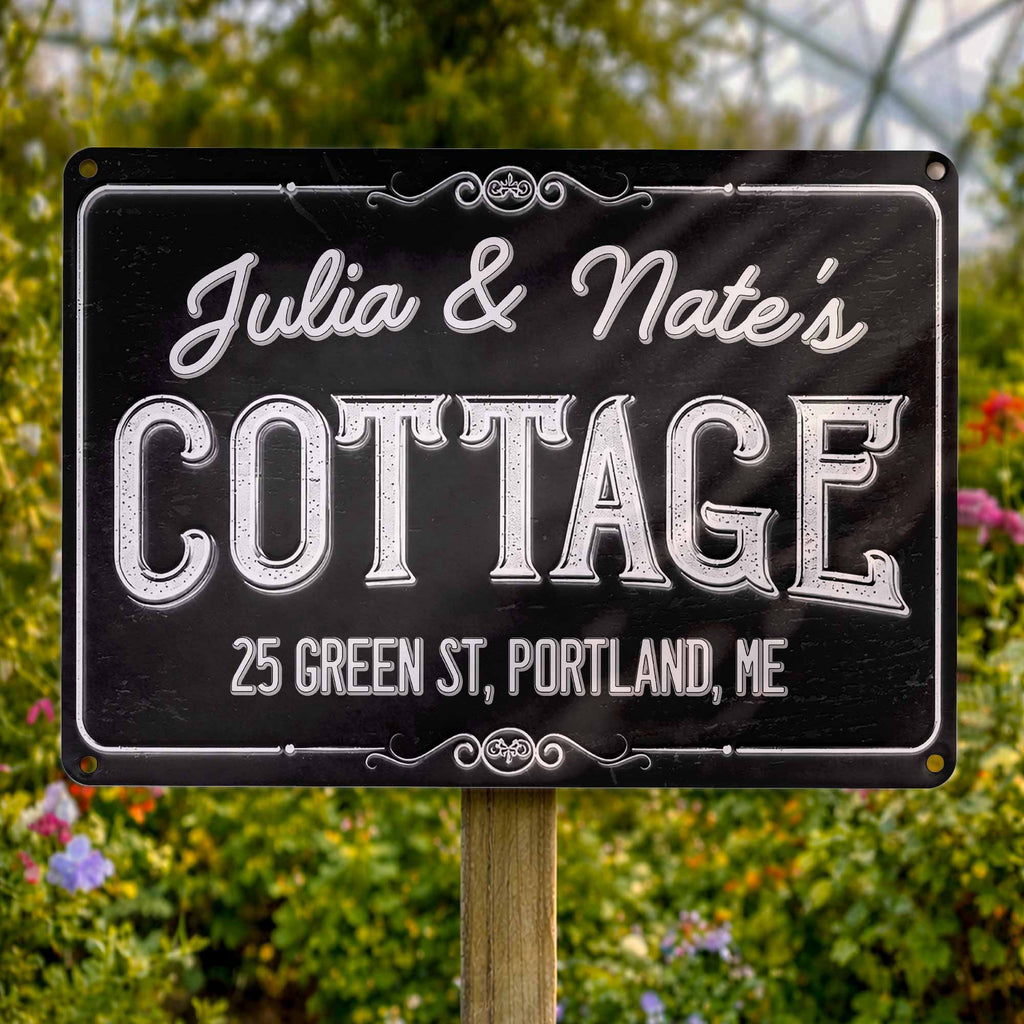 Personalized Floral Filigree Metal Address Sign for Home Metal Sign GradoCreations