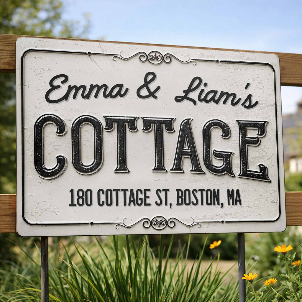Personalized Floral Filigree Metal Address Sign for Home Metal Sign GradoCreations
