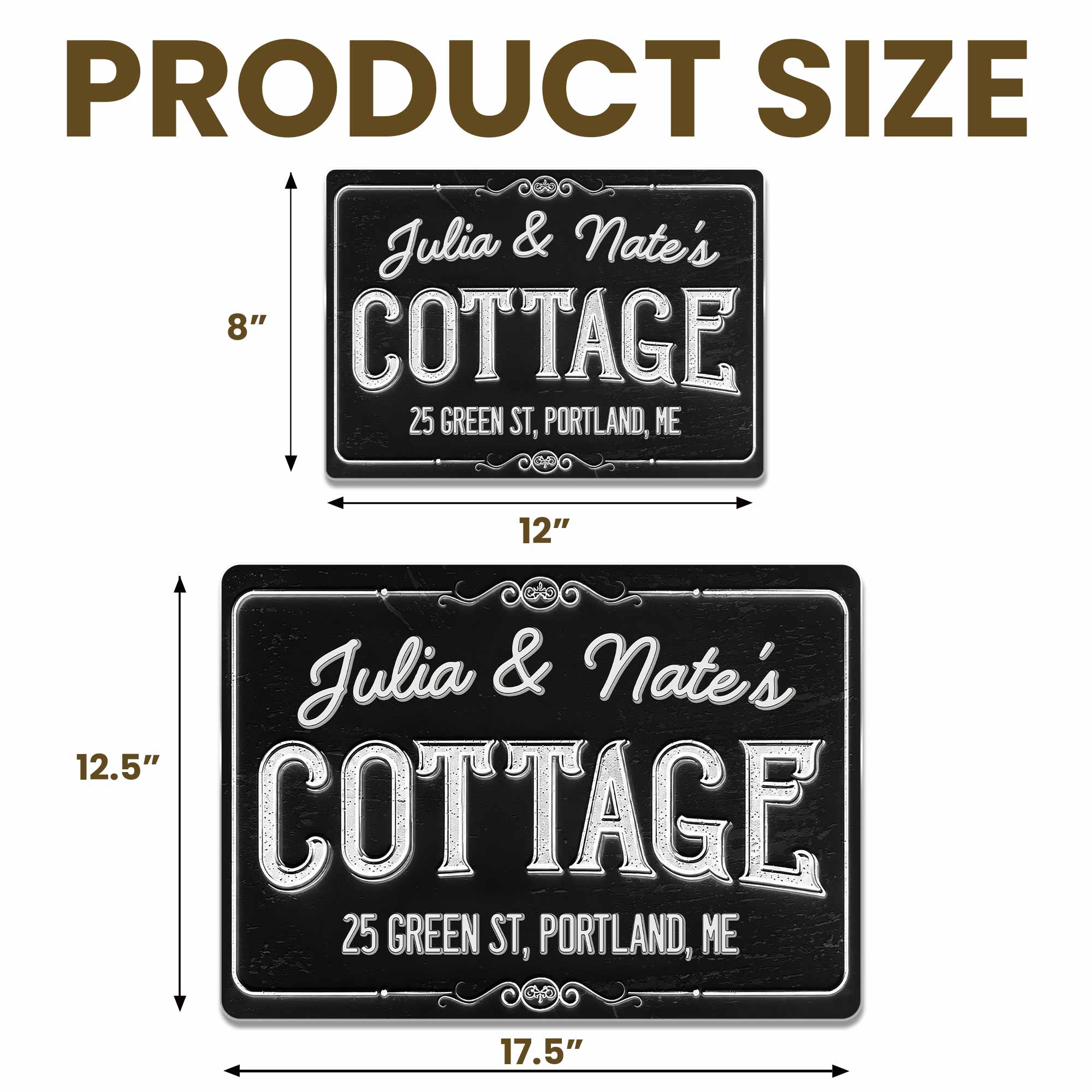 Personalized Floral Filigree Metal Address Sign for Home Metal Sign GradoCreations