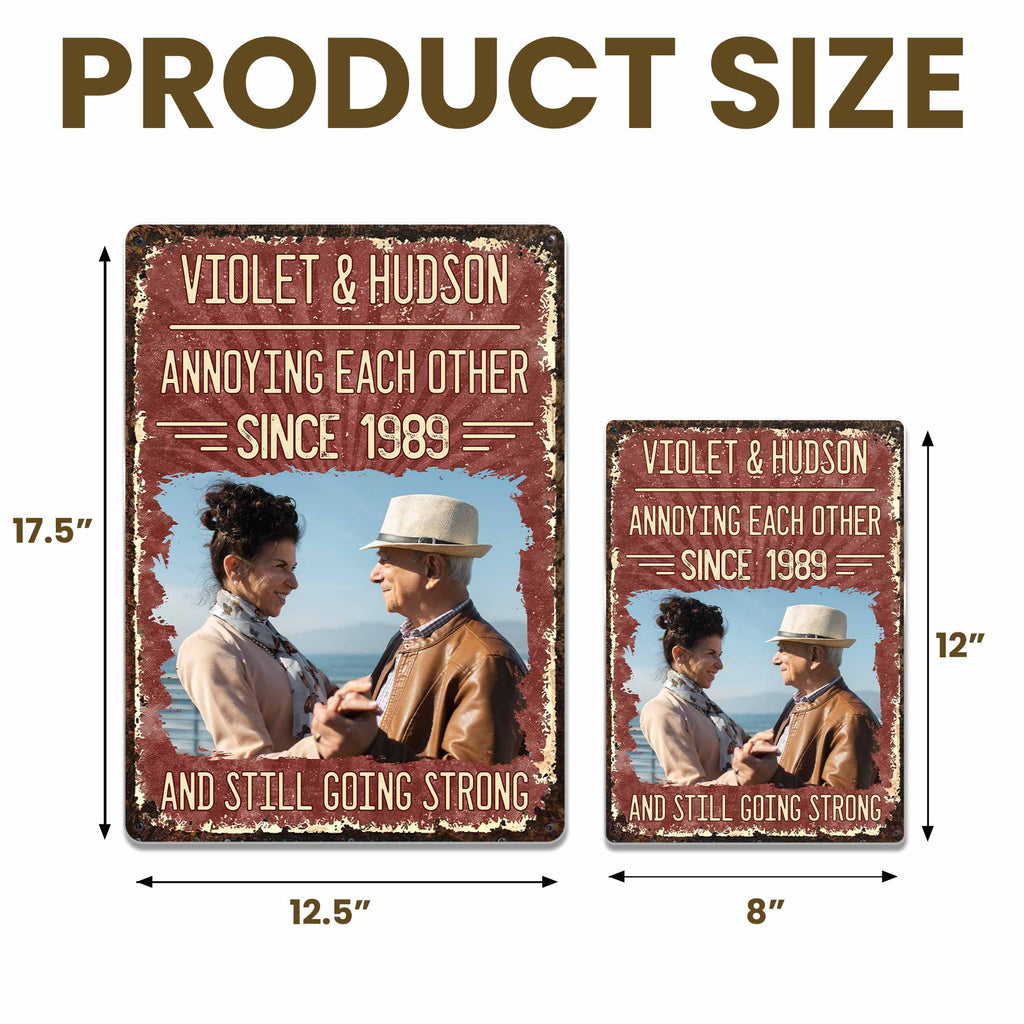 Personalized Metal Sign Custom Couple Photo Gift for Anniversary Metal Sign GradoCreations
