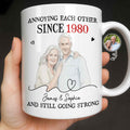 Personalized Custom Couple Mug with Heart Design Gift for Anniversary Edge-to-edge Mug GradoCreations