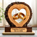 Personalized Heart Wood Plaque Custom Couple Gift for Anniversary Wood Plaque GradoCreations