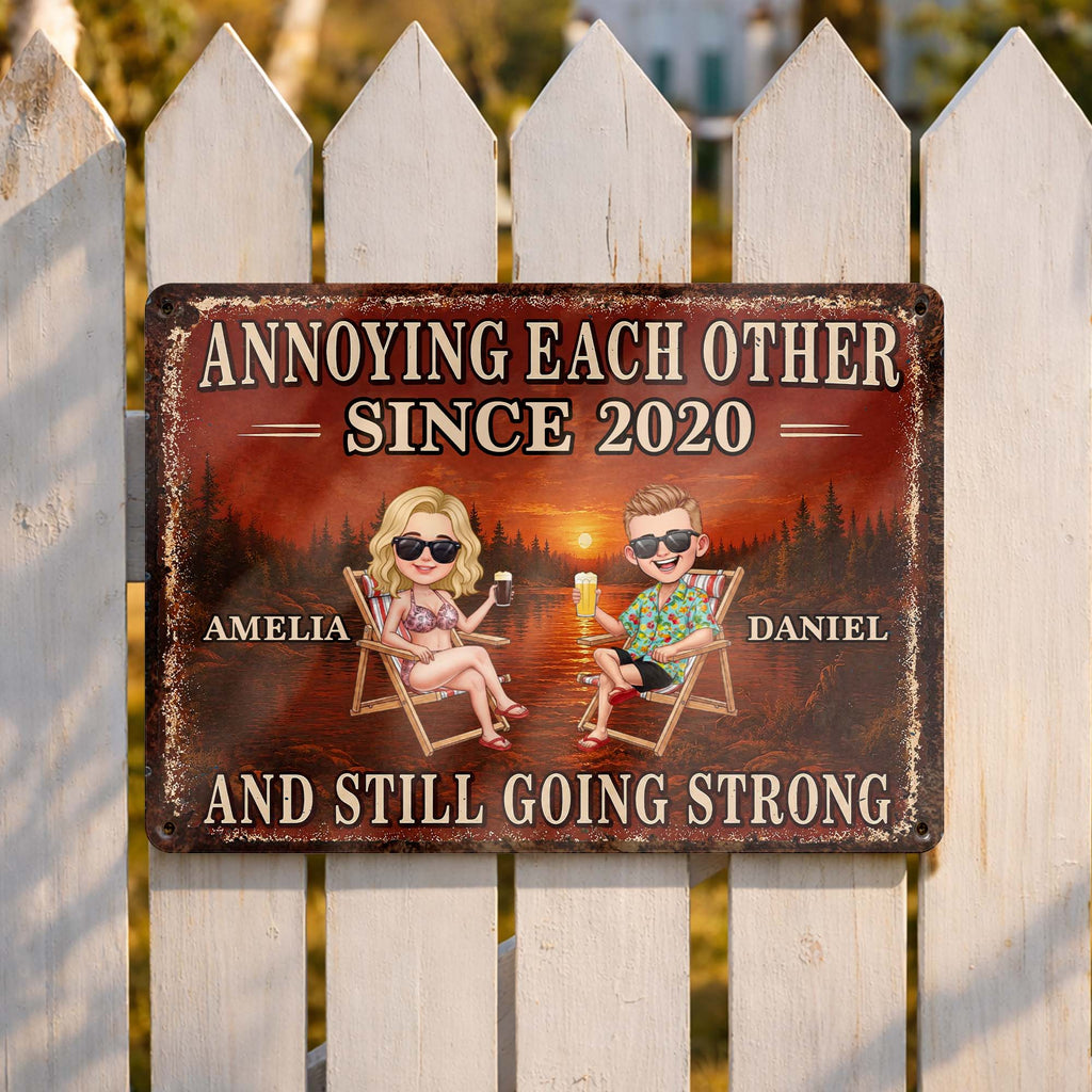 Personalized Couple Metal Sign Custom Name Wall Art Gift Metal Sign GradoCreations
