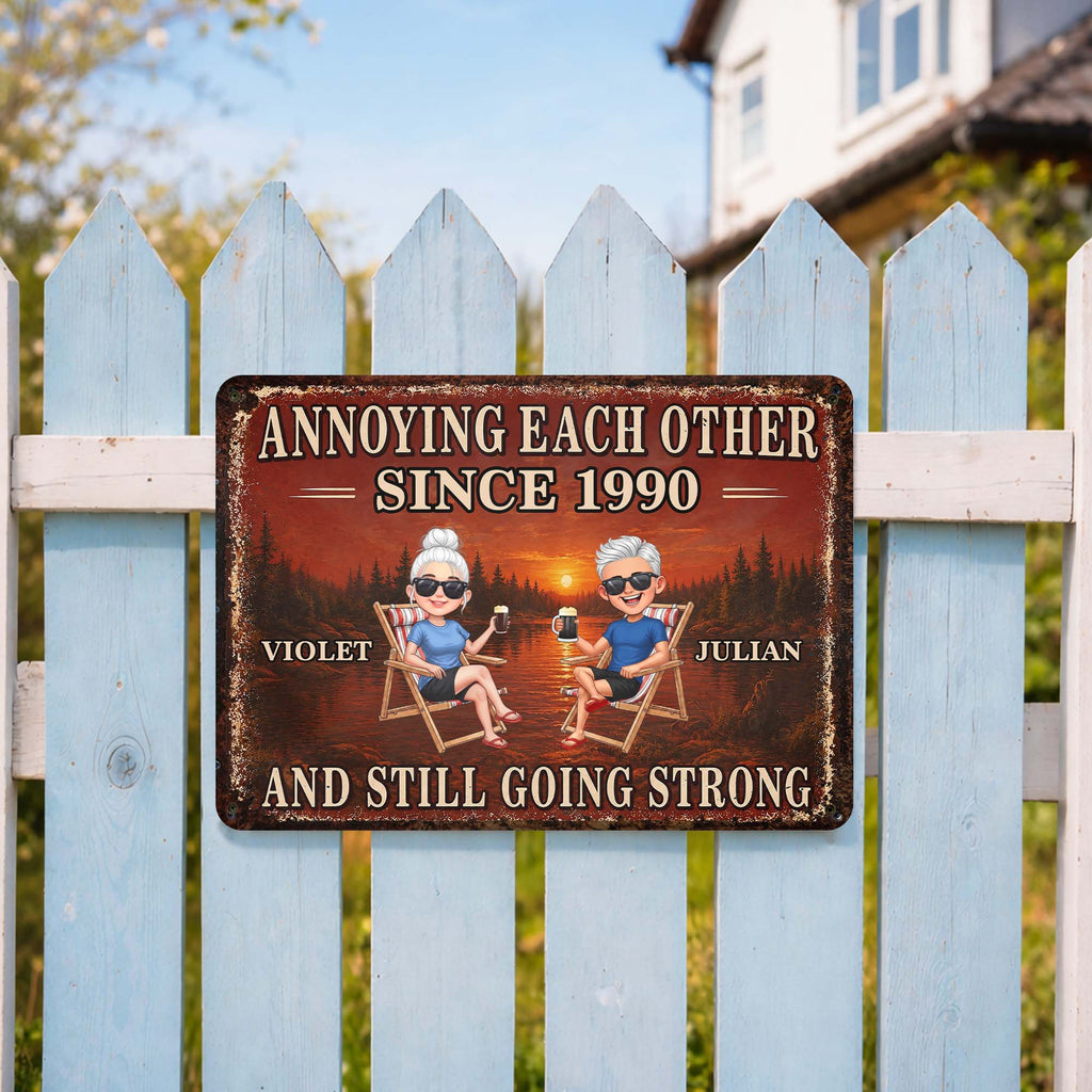 Personalized Couple Metal Sign Custom Name Wall Art Gift Metal Sign GradoCreations