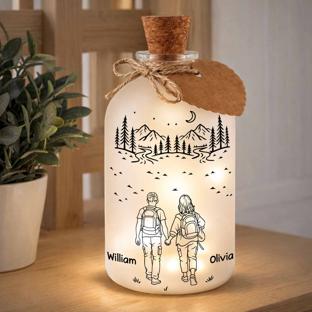 Personalized Short Bottle Light Custom Name Gift for Couples
