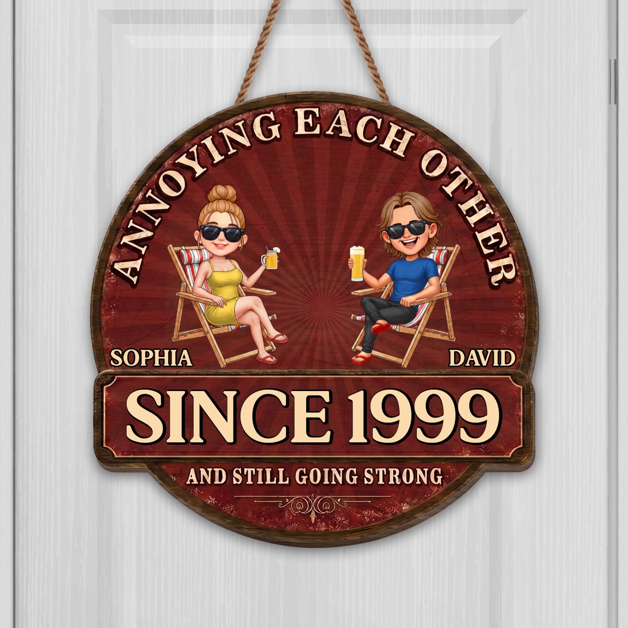 Personalized Custom Shaped Wood Sign for Couples Anniversary Gift Wood Sign GradoCreations