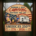 Personalized Wood Sign Camping Partners for Life Gift for Couples Wood Sign GradoCreations