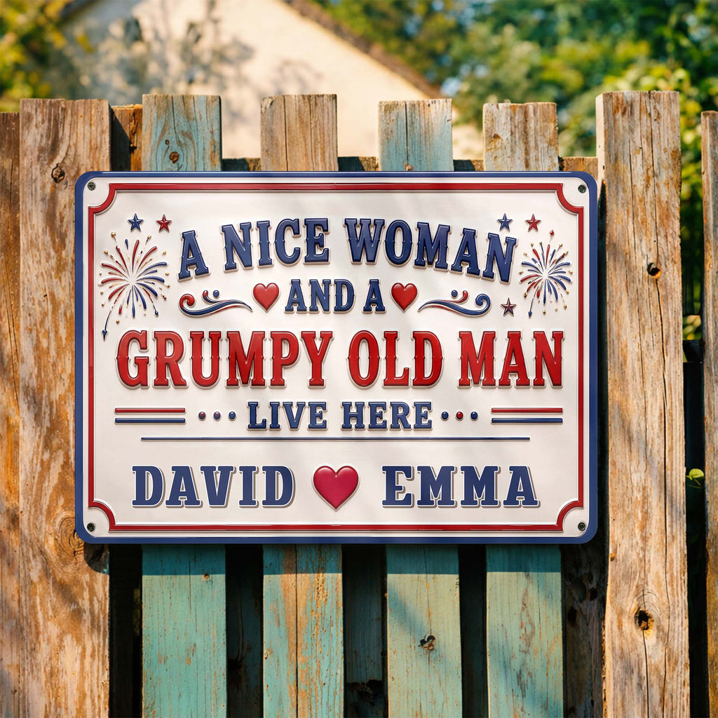 Personalized Metal Sign Custom Name for Couples Home Decor Metal Sign GradoCreations