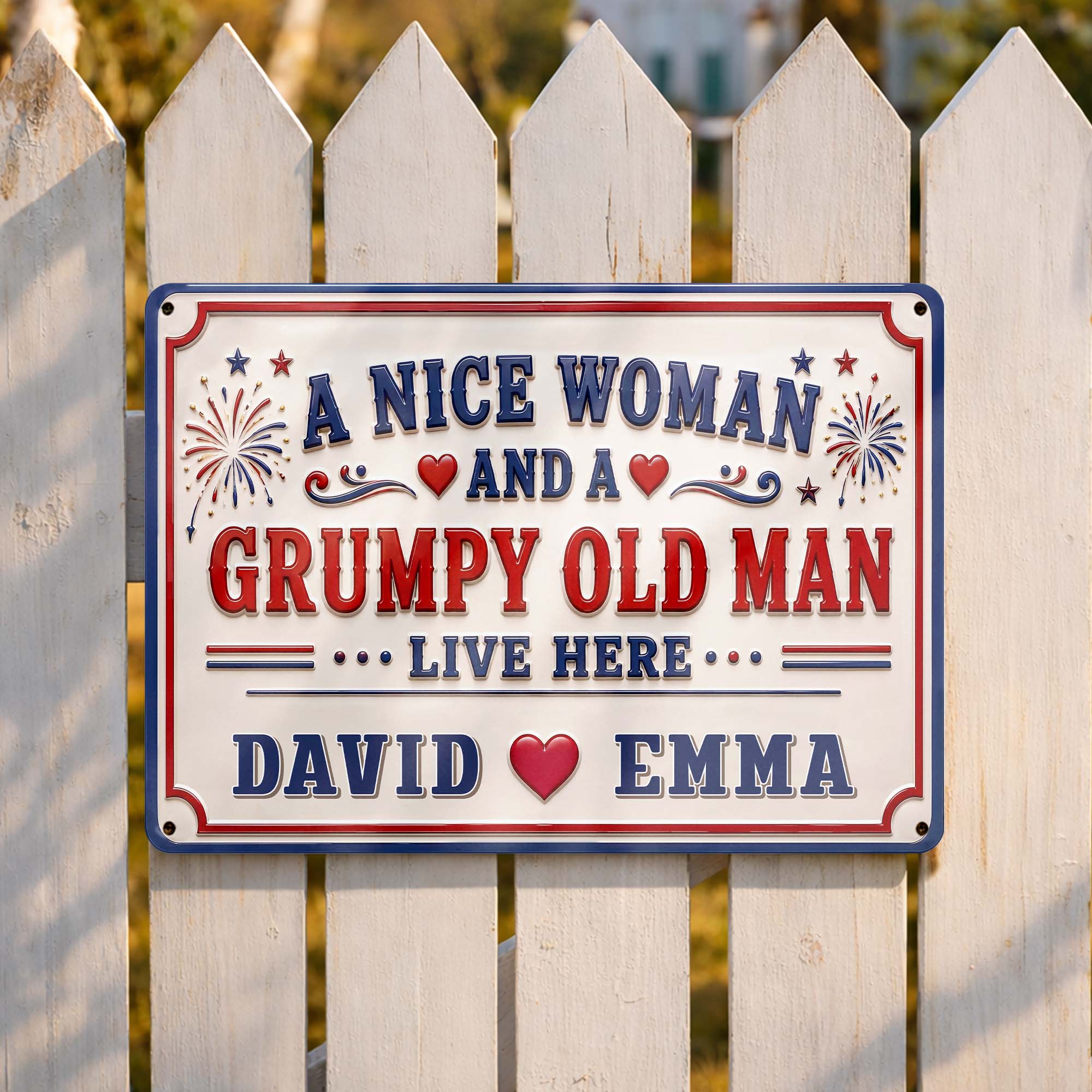 Personalized Metal Sign Custom Name for Couples Home Decor Metal Sign GradoCreations