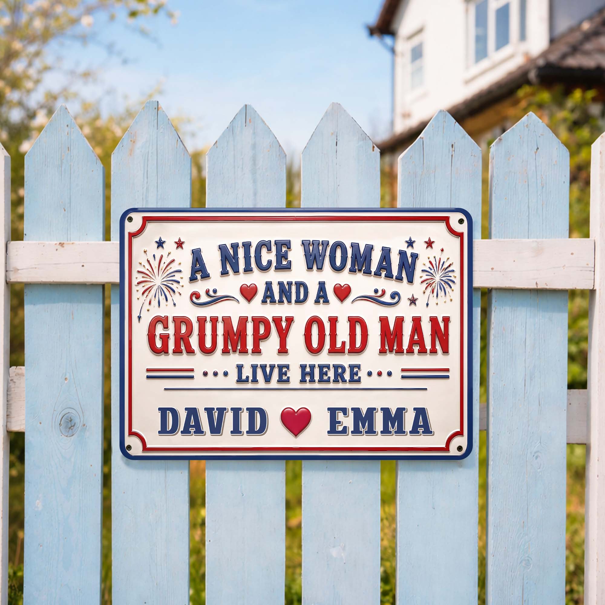 Personalized Metal Sign Custom Name for Couples Home Decor Metal Sign GradoCreations