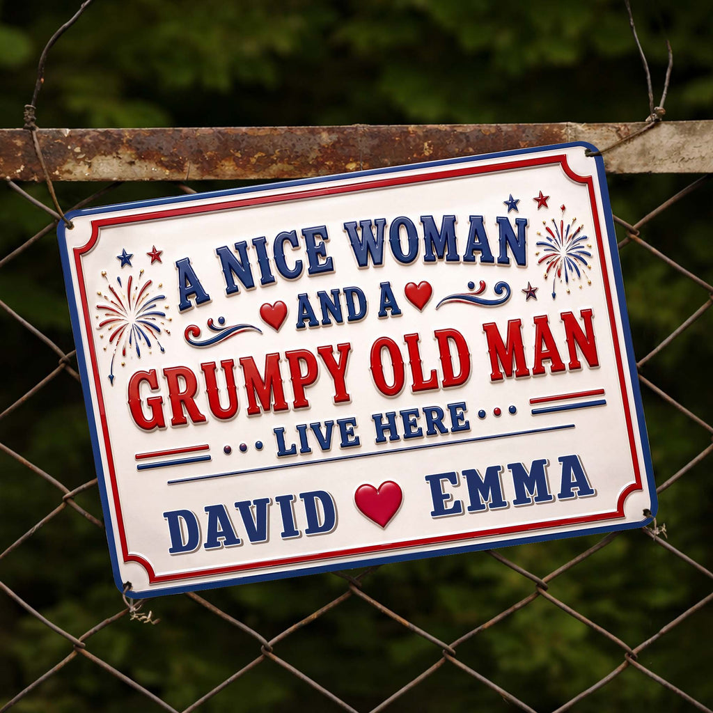 Personalized Metal Sign Custom Name for Couples Home Decor Metal Sign GradoCreations