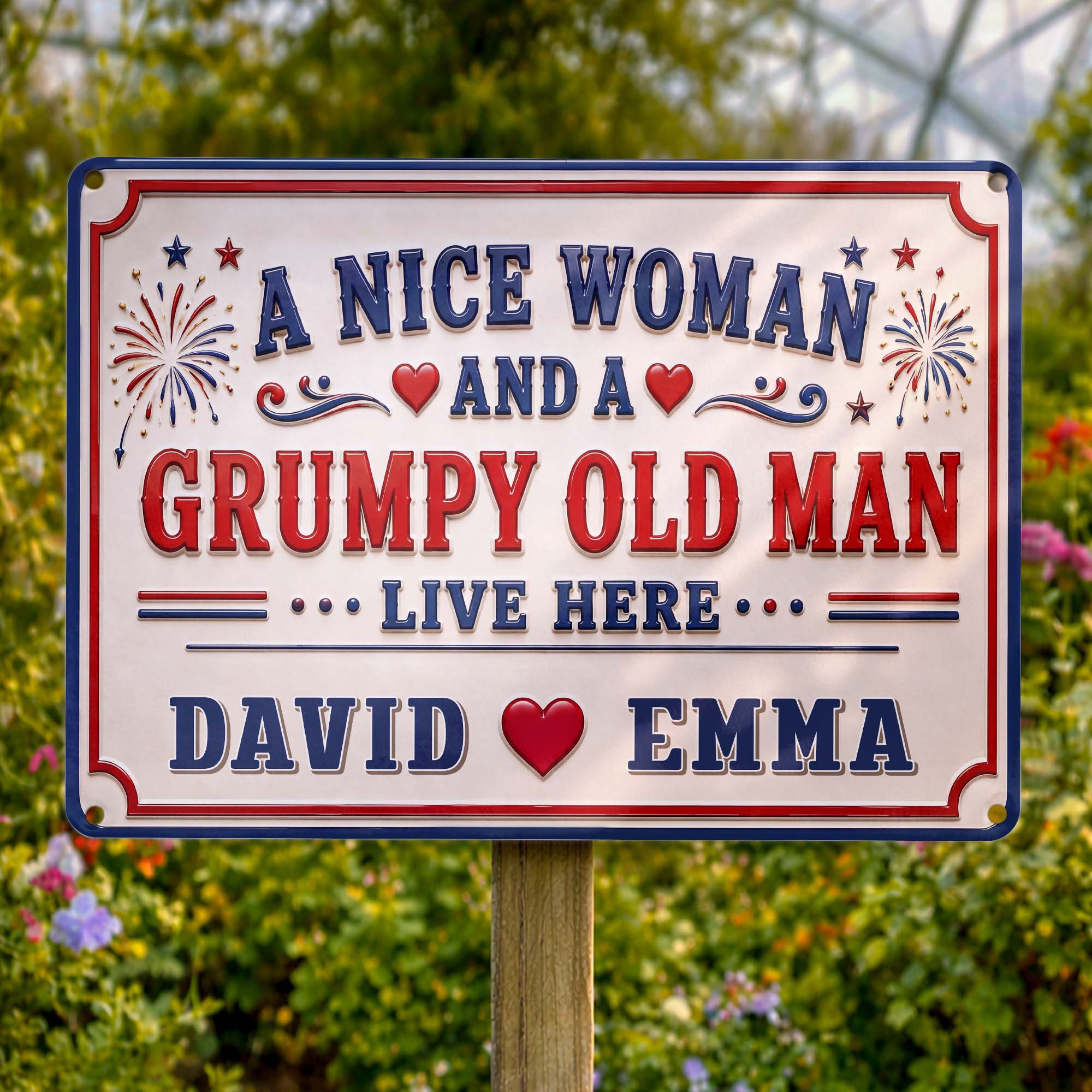 Personalized Metal Sign Custom Name for Couples Home Decor Metal Sign GradoCreations