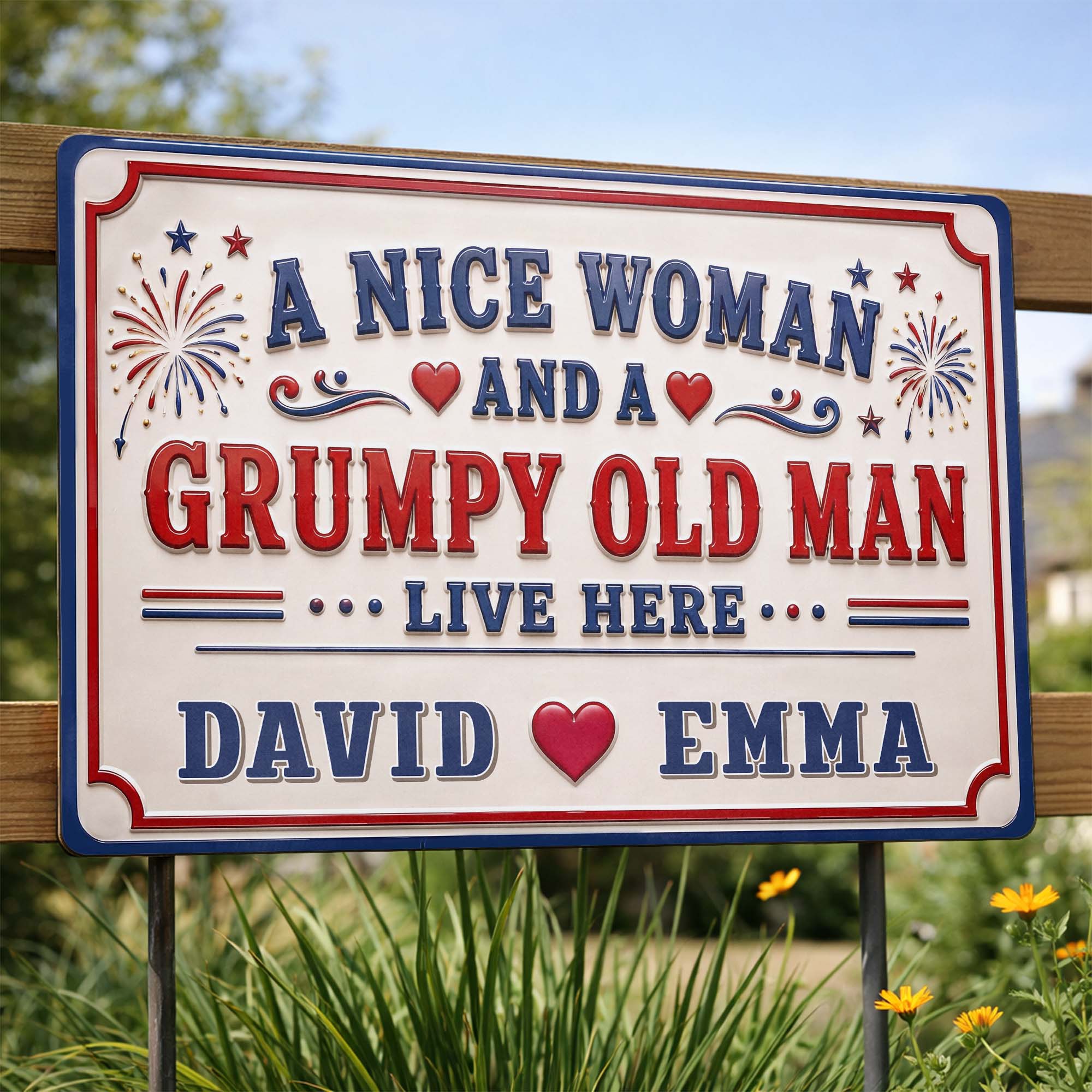 Personalized Metal Sign Custom Name for Couples Home Decor Metal Sign GradoCreations