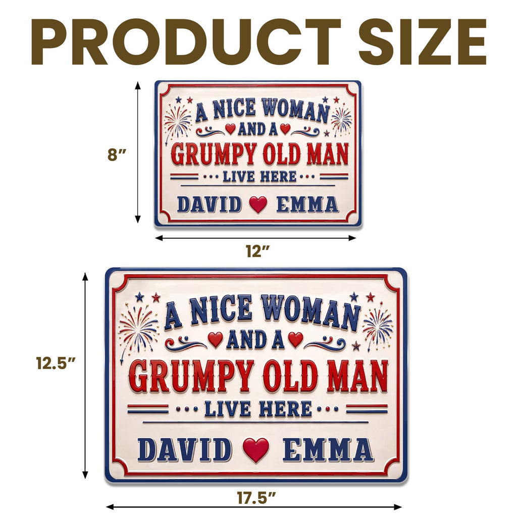 Personalized Metal Sign Custom Name for Couples Home Decor Metal Sign GradoCreations