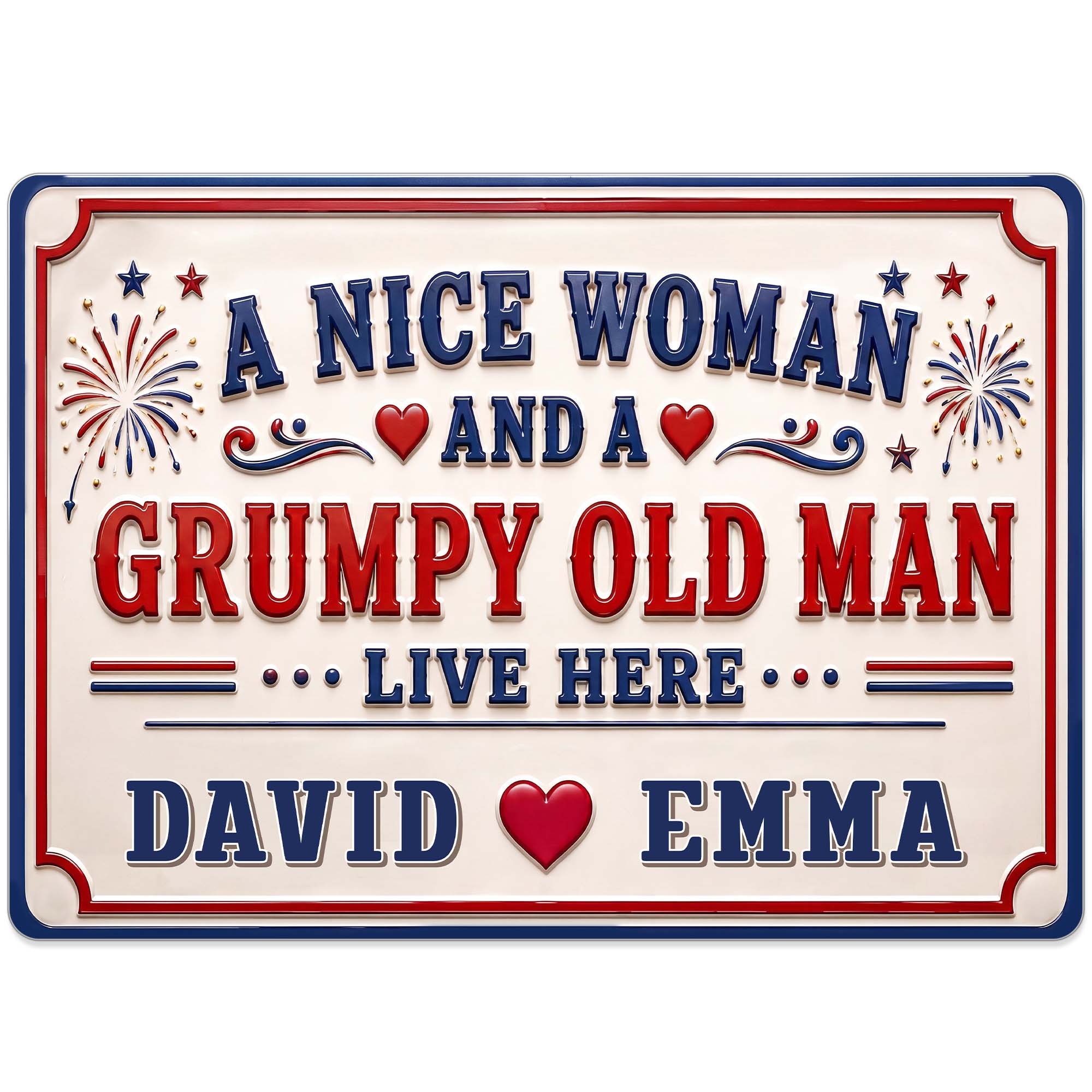 Personalized Metal Sign Custom Name for Couples Home Decor Metal Sign GradoCreations