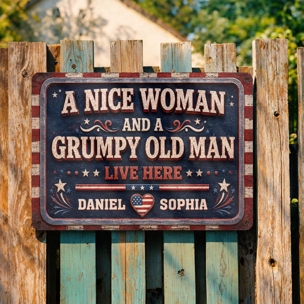 Personalized Metal Sign Custom Name Gift for Couples Home Decor Metal Sign GradoCreations