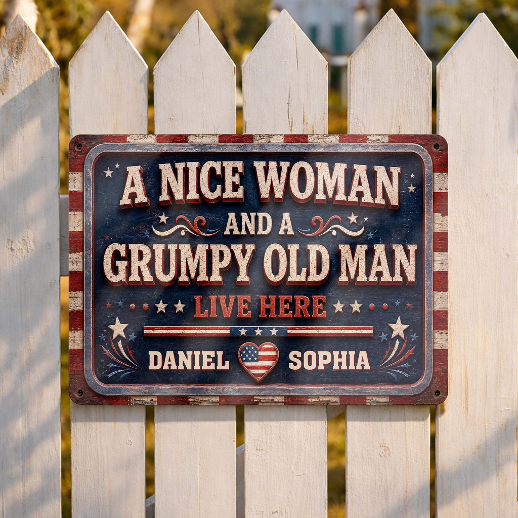 Personalized Metal Sign Custom Name Gift for Couples Home Decor Metal Sign GradoCreations