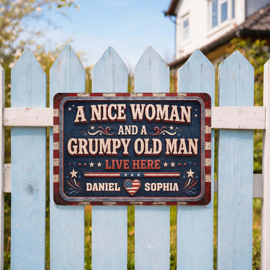 Personalized Metal Sign Custom Name Gift for Couples Home Decor Metal Sign GradoCreations