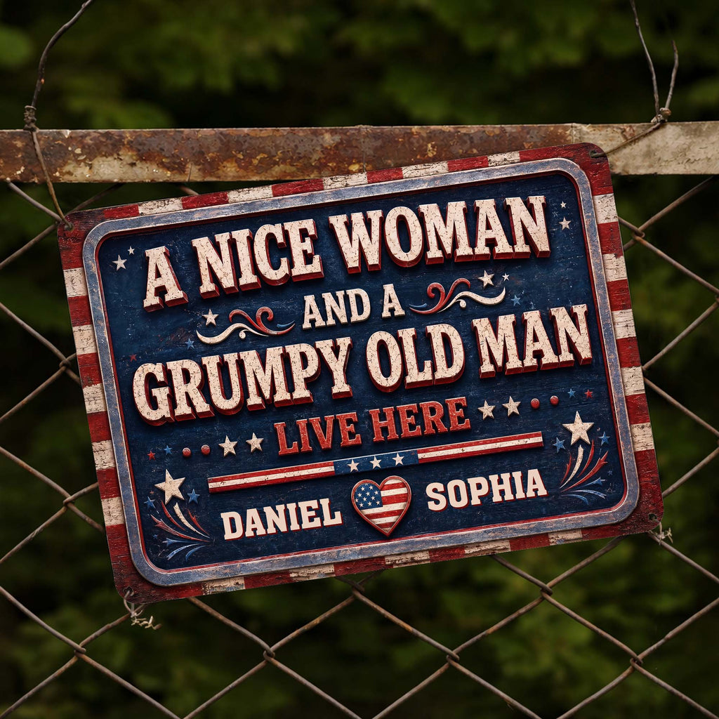 Personalized Metal Sign Custom Name Gift for Couples Home Decor Metal Sign GradoCreations