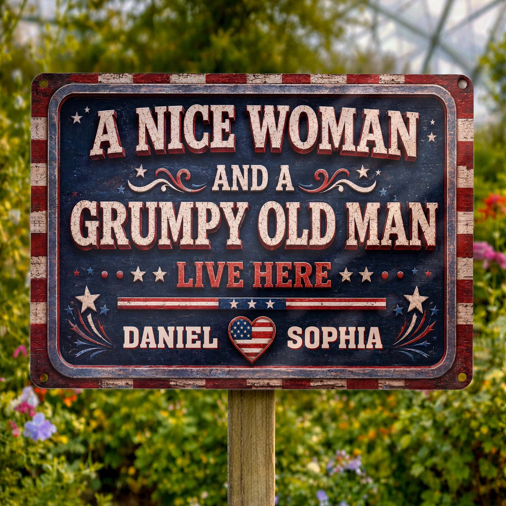 Personalized Metal Sign Custom Name Gift for Couples Home Decor Metal Sign GradoCreations