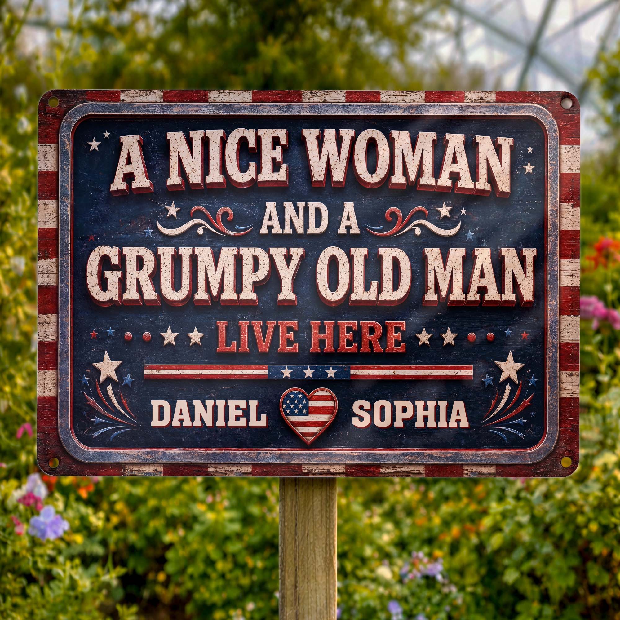 Personalized Metal Sign Custom Name Gift for Couples Home Decor Metal Sign GradoCreations