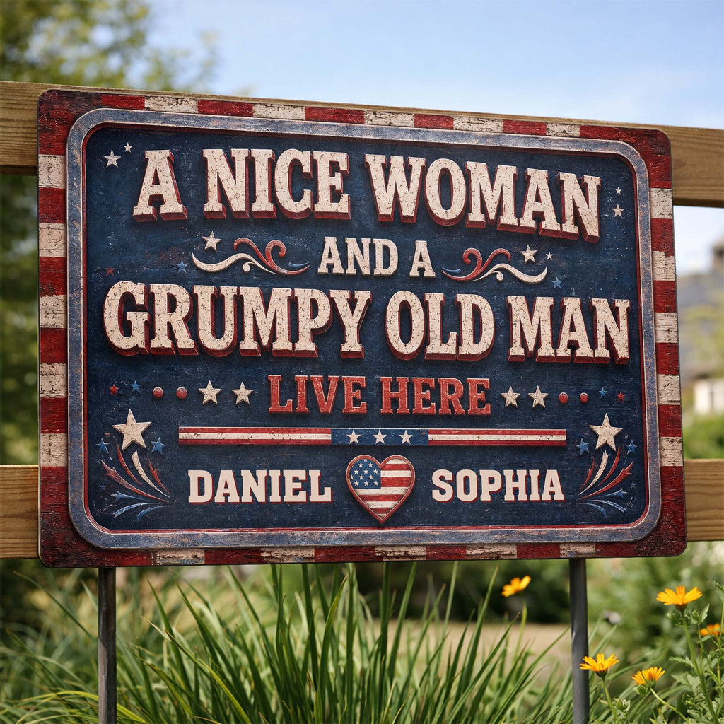 Personalized Metal Sign Custom Name Gift for Couples Home Decor Metal Sign GradoCreations