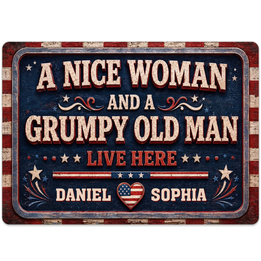 Personalized Metal Sign Custom Name Gift for Couples Home Decor Metal Sign GradoCreations