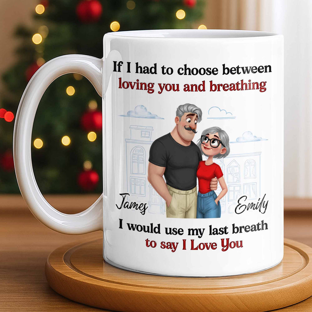 Personalized Couple Coffee Mug Custom Love Art Gift for Anniversary Edge-to-edge Mug GradoCreations